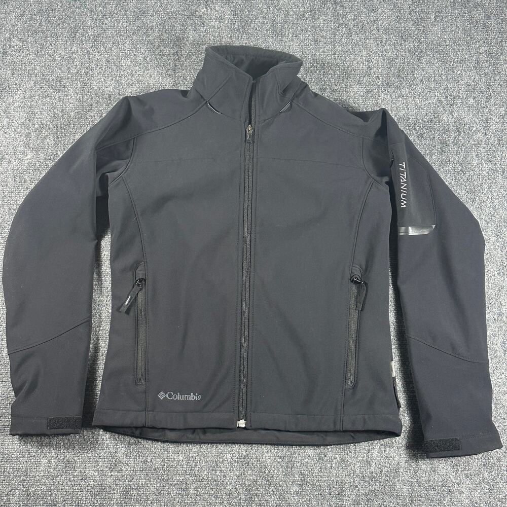 Columbia Titanium Jacket Womens S Black Softshell Interchange Full Zip Outdoor